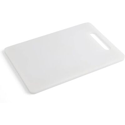 VIER Schneidebrett aus Polypropylen, BPA-frei und PFOA-frei, Maße: 34 cm lang und 24 cm breit. VIER Schneidebrett aus Polypropylen, BPA-frei und PFOA-frei, Maße: 34 cm lang und 24 cm breit.