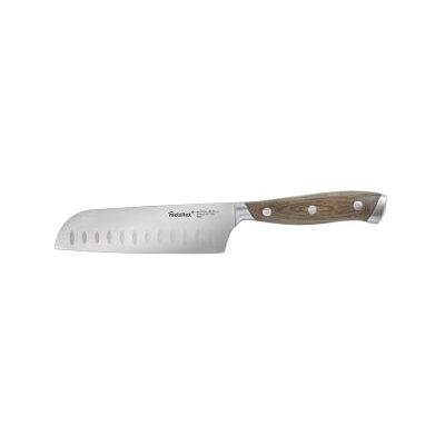 Metaltex Heritage Santokumesser, hochwertige 14 cm Klinge, scharf, rostfrei HR57, Braun Metaltex Heritage Santokumesser, hochwertige 14 cm Klinge, scharf, rostfrei HR57, Braun