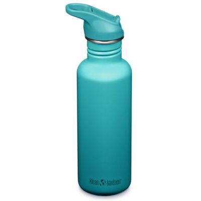Klean Kanteen Classic Trinkflasche 800 ml Edelstahl, Baltic, leichte Sportflasche mit Flip Sport Cap auslaufsicher, BPA frei, Wasserflasche für Sport Schule Outdoor Klean Kanteen Classic Trinkflasche 800 ml Edelstahl, Baltic, leichte Sportflasche mit Flip Sport Cap auslaufsicher, BPA frei, Wasserflasche für Sport Schule Outdoor