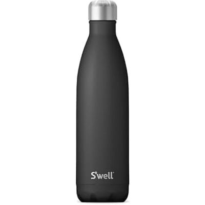 S'well Edelstahl-Wasserflasche, 758 ml, Onyx, dreilagig, vakuumisoliert, hält Getränke 48 Stunden kalt und 24 Stunden heiß, perfekt für unterwegs S'well Edelstahl-Wasserflasche, 758 ml, Onyx, dreilagig, vakuumisoliert, hält Getränke 48 Stunden kalt und 24 Stunden heiß, perfekt für unterwegs