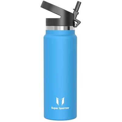 Super Trinkflasche Edelstahl 1000ml Breite Öffnung SwivelSip Thermosflasche BPA-Frei Thermoskanne, Ergonomisch Trinkflaschen Strohhalm für Sport, Travel, Schule, Outdoor Super Trinkflasche Edelstahl 1000ml Breite Öffnung SwivelSip Thermosflasche BPA-Frei Thermoskanne, Ergonomisch Trinkflaschen Strohhalm für Sport, Travel, Schule, Outdoor