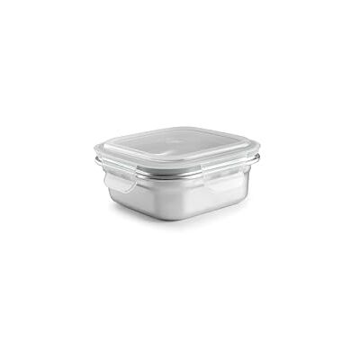 IBILI Keepklin quadratische Lunchbox, 500 ml, Edelstahl, mikrowellengeeignet, luftdichter Deckel IBILI Keepklin quadratische Lunchbox, 500 ml, Edelstahl, mikrowellengeeignet, luftdichter Deckel