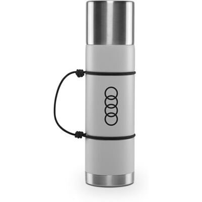 Audi collection Audi 3292400800 Wasserflasche Trinkflasche Isolierflasche Ringe Logo, 680 ml, grau Audi collection Audi 3292400800 Wasserflasche Trinkflasche Isolierflasche Ringe Logo, 680 ml, grau