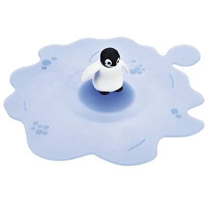 Lurch 210830 Mein Deckel Beach Arctic Summer Pinguin, Glasabdeckung aus BPA-freiem Premium-Platin-Silikon, Ø 10,5cm, Blau Lurch 210830 Mein Deckel Beach Arctic Summer Pinguin, Glasabdeckung aus BPA-freiem Premium-Platin-Silikon, Ø 10,5cm, Blau