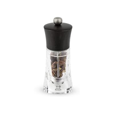 Peugeot Oléron Manuelle Chilimühle, Klassische Mahlgradeinstellung, Höhe: 14 cm, Holz/Acryl, Braun/Transparent, 28428, Schokolade Peugeot Oléron Manuelle Chilimühle, Klassische Mahlgradeinstellung, Höhe: 14 cm, Holz/Acryl, Braun/Transparent, 28428, Schokolade