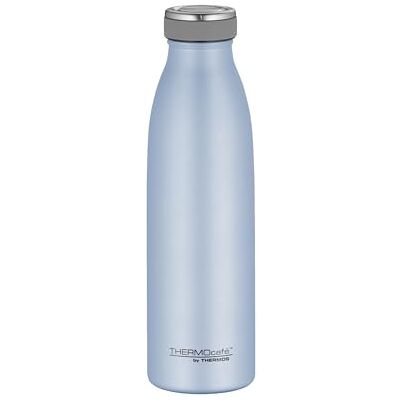 Thermos TC BOTTLE pastell blau matt 0,50l, Edelstahl Isolierflasche kohlensäurefest, 12h heiß 24h kalt, Auslaufsicher, für Schule, Unterwegs & Büro, Pastel Water Mat Thermos TC BOTTLE pastell blau matt 0,50l, Edelstahl Isolierflasche kohlensäurefest, 12h heiß 24h kalt, Auslaufsicher, für Schule, Unterwegs & Büro, Pastel Water Mat