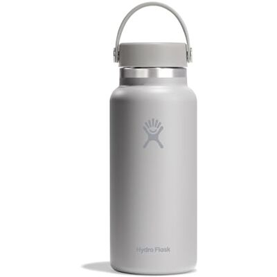 Hydro Flask Wide Mouth Trinkflasche 946ml (32 oz) Isolierte Wasserflasche aus Edelstahl Sportflasche mit auslaufsicherem Flex Cap-Deckel & Gurt Thermoflasche Spülmaschinenfest Birch Hydro Flask Wide Mouth Trinkflasche 946ml (32 oz) Isolierte Wasserflasche aus Edelstahl Sportflasche mit auslaufsicherem Flex Cap-Deckel & Gurt Thermoflasche Spülmaschinenfest Birch