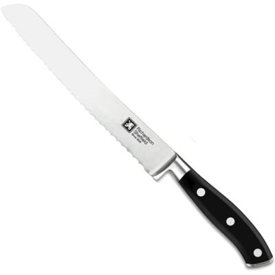 RICHARDSON SHEFFIELD VULCANO Brotmesser Wellenschliff, Schwarz, Mattierte Klinge, Klingenstahl, Scharfes Messer, Für Hobby- & Profikoch RICHARDSON SHEFFIELD VULCANO Brotmesser Wellenschliff, Schwarz, Mattierte Klinge, Klingenstahl, Scharfes Messer, Für Hobby- & Profikoch