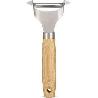 Culinare Naturals Universalschäler, Edelstahl mit Griff aus natürlichem Bambus, 35cm, Y-schäler, Schäler für Obst und Gemüse, Extra scharf Culinare Naturals Universalschäler, Edelstahl mit Griff aus natürlichem Bambus, 35cm, Y-schäler, Schäler für Obst und Gemüse, Extra scharf