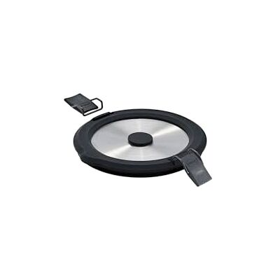 RÖSLE Edelstahldeckel FLEXX 2GO 0,4 L rund mit Clips für Lunchbox, Silikonrand, aromadicht, Silikonventil, silberfarben/schwarz RÖSLE Edelstahldeckel FLEXX 2GO 0,4 L rund mit Clips für Lunchbox, Silikonrand, aromadicht, Silikonventil, silberfarben/schwarz