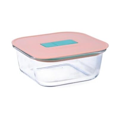 Luminarc Joy Luftdichter Behälter aus Glas, 16 x 16 x 7,4 cm, 80 cl, mikrowellengeeignet Luminarc Joy Luftdichter Behälter aus Glas, 16 x 16 x 7,4 cm, 80 cl, mikrowellengeeignet