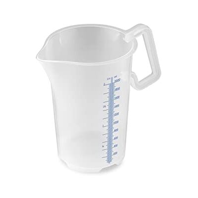 Thermohauser Messbecher m. geschlossenem Griff, 2000 ml, Kunststoff PP, blaue Skala in Litern und Millilitern 8300040087 Transparent Thermohauser Messbecher m. geschlossenem Griff, 2000 ml, Kunststoff PP, blaue Skala in Litern und Millilitern 8300040087 Transparent