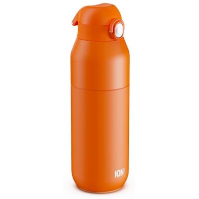 ion8 PRIMO REVIVE Isolierte Trinkflasche 720 ml (24 oz)- Auslaufsichere Edelstahlflasche, Klappdeckel, Einhandöffnung, Schneller Trinkfluss, Vakuumisoliert Heiß & Kalt, Orange ion8 PRIMO REVIVE Isolierte Trinkflasche 720 ml (24 oz)- Auslaufsichere Edelstahlflasche, Klappdeckel, Einhandöffnung, Schneller Trinkfluss, Vakuumisoliert Heiß & Kalt, Orange