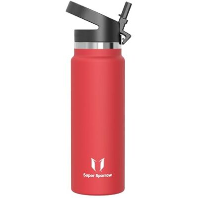 Super Trinkflasche Edelstahl 1000ml Breite Öffnung SwivelSip Thermosflasche BPA-Frei Thermoskanne, Ergonomisch Trinkflaschen Strohhalm für Sport, Travel, Schule, Outdoor Super Trinkflasche Edelstahl 1000ml Breite Öffnung SwivelSip Thermosflasche BPA-Frei Thermoskanne, Ergonomisch Trinkflaschen Strohhalm für Sport, Travel, Schule, Outdoor