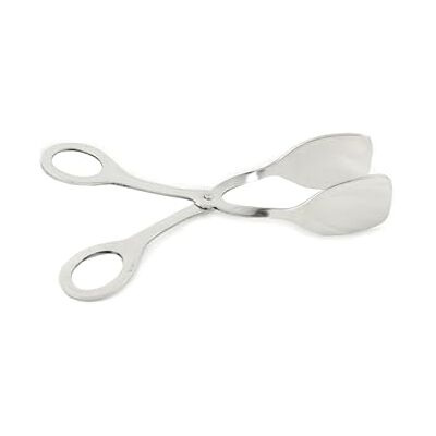Hostelnovo Küchenzange, ohne Schlitze, zum Servieren von Lebensmitteln und Luxusgebäck, 18 cm, aus Edelstahl, Schaufeln 6 x 4,5 cm. Hostelnovo Küchenzange, ohne Schlitze, zum Servieren von Lebensmitteln und Luxusgebäck, 18 cm, aus Edelstahl, Schaufeln 6 x 4,5 cm.