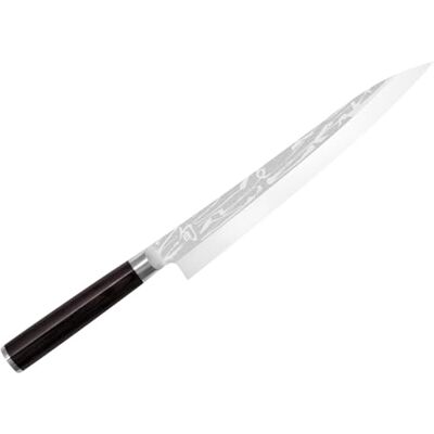 KAI Shun Pro Sho Yanagiba japanisches Sushimesser, Sashimi Messer 27 cm Klingenlänge A 10 Stahl 61 (±1) HRC Pakkaholz schwarz handgefertigt mit einseitigem Schliff Made in Japan KAI Shun Pro Sho Yanagiba japanisches Sushimesser, Sashimi Messer 27 cm Klingenlänge A 10 Stahl 61 (±1) HRC Pakkaholz schwarz handgefertigt mit einseitigem Schliff Made in Japan
