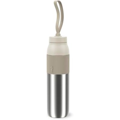 Emsa Isolier-Trinkflasche, beYou Twist Bottle mit integriertem Sieb und Trageband, 100% dicht, spülmaschinengeeignet, 0,7 L, für Reisen, unterwegs, Büro, für Kohlensäure geeignet, Hellgrau, N2194800 Emsa Isolier-Trinkflasche, beYou Twist Bottle mit integriertem Sieb und Trageband, 100% dicht, spülmaschinengeeignet, 0,7 L, für Reisen, unterwegs, Büro, für Kohlensäure geeignet, Hellgrau, N2194800