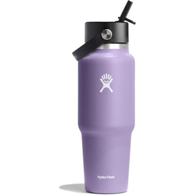 Hydro Flask Weite Flex-Trinkhalm-Reiseflasche 946 ml (32 OZ) Isolierte Edelstahl-Wasserflasche mit TempShield-Vakuumisolierung und auslaufsicherem Flex-Trinkhalm-Verschluss Moonshadow Hydro Flask Weite Flex-Trinkhalm-Reiseflasche 946 ml (32 OZ) Isolierte Edelstahl-Wasserflasche mit TempShield-Vakuumisolierung und auslaufsicherem Flex-Trinkhalm-Verschluss Moonshadow