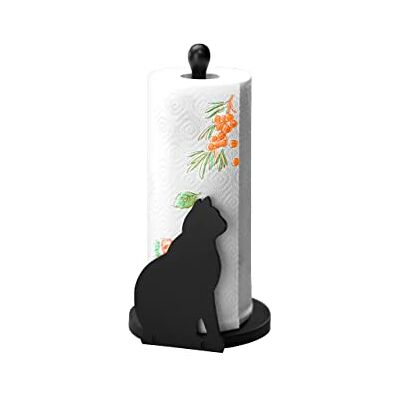 Maximex Papierrollenhalter Katze, passend für alle handelsübliche Küchenrollen, aus schwarz lackiertem Holz, Maße (B x H x T): 15 x 30 x 15 cm Maximex Papierrollenhalter Katze, passend für alle handelsübliche Küchenrollen, aus schwarz lackiertem Holz, Maße (B x H x T): 15 x 30 x 15 cm