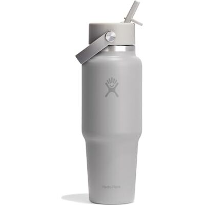 Hydro Flask Travel Bottle 946 ml (32 oz) Isolierte Edelstahl-Wasserflasche mit TempShield-Vakuumisolierung und auslaufsicherem Flex-Trinkhalm-Verschluss Birch Hydro Flask Travel Bottle 946 ml (32 oz) Isolierte Edelstahl-Wasserflasche mit TempShield-Vakuumisolierung und auslaufsicherem Flex-Trinkhalm-Verschluss Birch