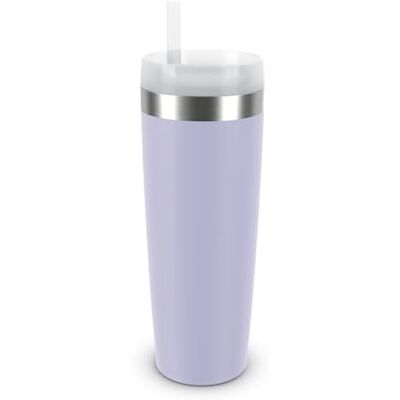 Emsa Travel Mug Cool Isolier-Trinkbecher, Fassungsvermögen von 0,5 L, aus Edelstahl, inkl. Strohhalm, 3 Deckelpositionen, herausragende Isolierung, Lavendel, N2016000 Emsa Travel Mug Cool Isolier-Trinkbecher, Fassungsvermögen von 0,5 L, aus Edelstahl, inkl. Strohhalm, 3 Deckelpositionen, herausragende Isolierung, Lavendel, N2016000
