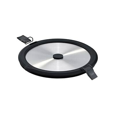 RÖSLE Edelstahldeckel FLEXX 2GO 0,8 L rund mit Clips für Lunchbox, Silikonrand, aromadicht, Silikonventil, silberfarben/schwarz RÖSLE Edelstahldeckel FLEXX 2GO 0,8 L rund mit Clips für Lunchbox, Silikonrand, aromadicht, Silikonventil, silberfarben/schwarz