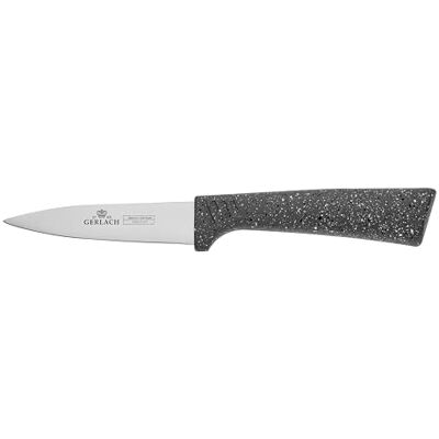 Gerlach 1760 Gemüsemesser 8,5 cm Scharfes Messer mit Anti-Rutsch-Griff Rostfreier X30Cr13 Edelstahl Obstmesser für präzises Schneiden Modernes Loft-Design Smart Granit Gerlach 1760 Gemüsemesser 8,5 cm Scharfes Messer mit Anti-Rutsch-Griff Rostfreier X30Cr13 Edelstahl Obstmesser für präzises Schneiden Modernes Loft-Design Smart Granit
