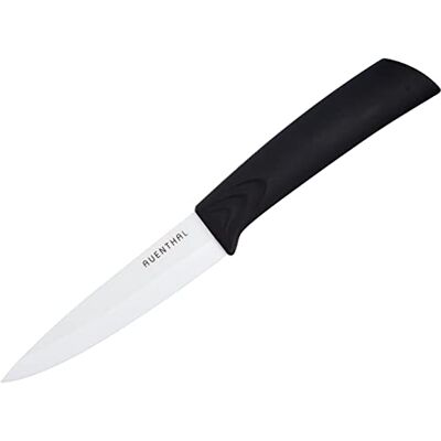 Amefa AUENTHAL Keramikmesser, 10 cm Klingenlänge, weiße Klinge aus Keramik, extrem scharf, ergonomischer Griff schwarz, inklusive Klingenschutz, Schälmesser Küchenmesser Amefa AUENTHAL Keramikmesser, 10 cm Klingenlänge, weiße Klinge aus Keramik, extrem scharf, ergonomischer Griff schwarz, inklusive Klingenschutz, Schälmesser Küchenmesser