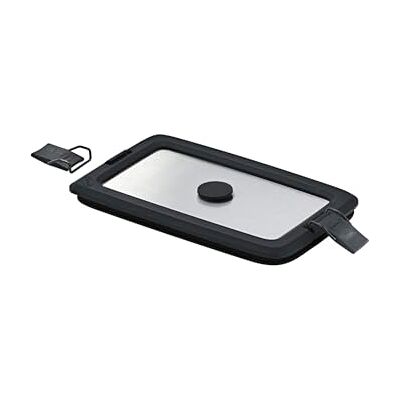 RÖSLE Edelstahldeckel FLEXX 2GO 0,6 L eckig mit Clips für Lunchbox, Silikonrand, aromadicht, Silikonventil, silberfarben/schwarz, Silbern RÖSLE Edelstahldeckel FLEXX 2GO 0,6 L eckig mit Clips für Lunchbox, Silikonrand, aromadicht, Silikonventil, silberfarben/schwarz, Silbern