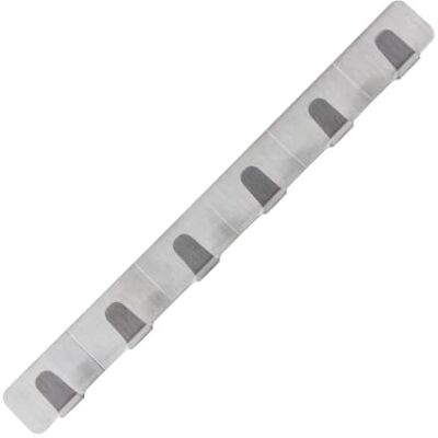 FACKELMANN 61286 Klebehaken 6-Fach, Edelstahl, Silber FACKELMANN 61286 Klebehaken 6-Fach, Edelstahl, Silber
