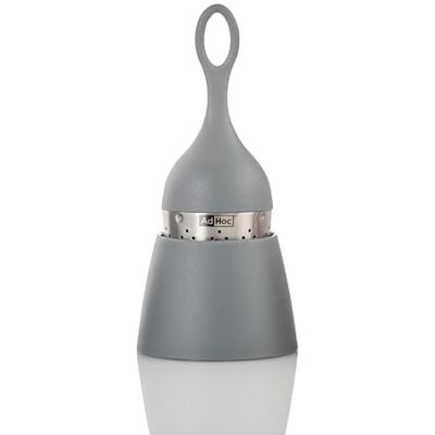 AdHoc Teesieb Floatee Grau, Teeei für Losen Tee und Gewürze mit Abtropfständer, wiederverwendbarer Teesieb für Teekanne, hitzebeständig Teefilter, Gewürzei für Teekannen, Edelstahl/Kunststoff AdHoc Teesieb Floatee Grau, Teeei für Losen Tee und Gewürze mit Abtropfständer, wiederverwendbarer Teesieb für Teekanne, hitzebeständig Teefilter, Gewürzei für Teekannen, Edelstahl/Kunststoff