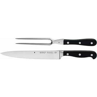 WMF Spitzenklasse Plus Tranchierset 2teilig, Made in Germany, 1 Messer geschmiedet, 1 Fleischgabel, Performance Cut, Spezialklingenstahl WMF Spitzenklasse Plus Tranchierset 2teilig, Made in Germany, 1 Messer geschmiedet, 1 Fleischgabel, Performance Cut, Spezialklingenstahl
