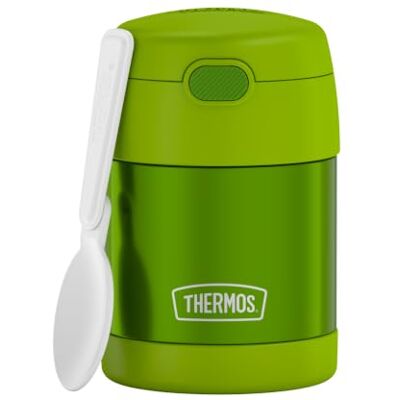 Thermos kids FUNTAINER Thermobehälter 0,30 l, 5 h heiß, lime green mit Löffel, 7 h kalt, auslaufsicher, Edelstahl-Isolierbehälter für Essen, Müsli & Snacks, Schule, Kita, Pausen, dunkelblau Thermos kids FUNTAINER Thermobehälter 0,30 l, 5 h heiß, lime green mit Löffel, 7 h kalt, auslaufsicher, Edelstahl-Isolierbehälter für Essen, Müsli & Snacks, Schule, Kita, Pausen, dunkelblau