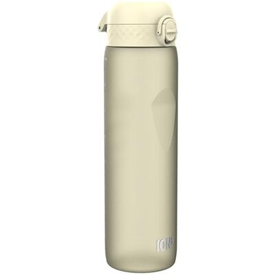 ion8 1 Liter Trinkflasche, 1000ml, Auslaufsicher, Einhandöffnung, Sichere Verriegelung, Spülmaschinenfest, BPA-frei, Tragegriff, Leicht zu Reinigen, Ideal für Sport und Fitnessstudio, Cremeweiß ion8 1 Liter Trinkflasche, 1000ml, Auslaufsicher, Einhandöffnung, Sichere Verriegelung, Spülmaschinenfest, BPA-frei, Tragegriff, Leicht zu Reinigen, Ideal für Sport und Fitnessstudio, Cremeweiß