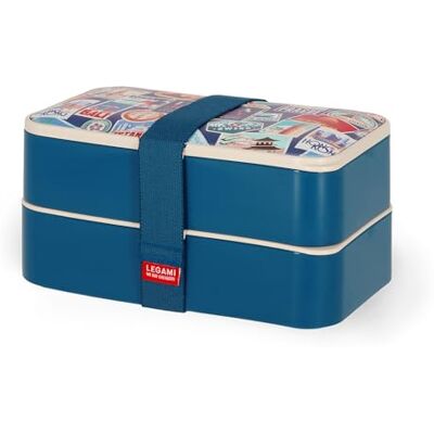 LEGAMI – Lunchbox, 3 Besteckteile inklusive, Travel Stickers, Behälter, Fassungsvermögen 1200 ml, auslaufsicher, mikrowellen- und spülmaschinenfest LEGAMI – Lunchbox, 3 Besteckteile inklusive, Travel Stickers, Behälter, Fassungsvermögen 1200 ml, auslaufsicher, mikrowellen- und spülmaschinenfest