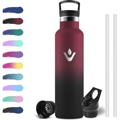 KollyKolla Trinkflasche 750ml, Thermosflasche mit Strohhalm, Auslaufsicher Isolierflasche, BPA-Frei, Kohlensäure Geeignet, Vakuum Thermosflasche, Wassflasche für Sport, Erwachsener, Kinder, Schule, Sprudel KollyKolla Trinkflasche 750ml, Thermosflasche mit Strohhalm, Auslaufsicher Isolierflasche, BPA-Frei, Kohlensäure Geeignet, Vakuum Thermosflasche, Wassflasche für Sport, Erwachsener, Kinder, Schule, Sprudel