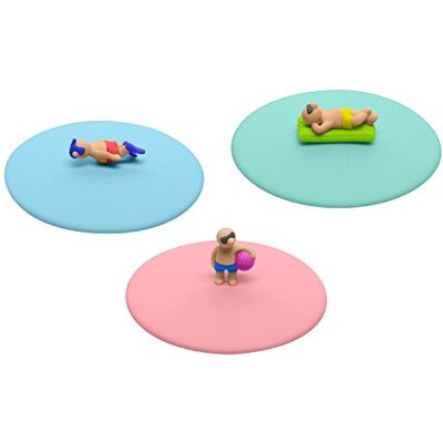 Lurch 210198 Mein Deckel Beach Boys 3er Set (Benni Ball, Tim Taucher, Matze Matratze), Glasabdeckung aus BPA-freiem Platin Silikon, Ø 10,5cm, Mehrfarbig, 12 x 12 x 3 cm Lurch 210198 Mein Deckel Beach Boys 3er Set (Benni Ball, Tim Taucher, Matze Matratze), Glasabdeckung aus BPA-freiem Platin Silikon, Ø 10,5cm, Mehrfarbig, 12 x 12 x 3 cm