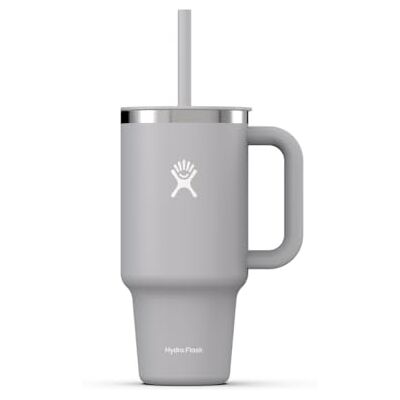 Hydro Flask Travel Tumbler Thermobecher 946 ml (32 Oz) mit verschließbarem Press-In-Strohhalmdeckel Edelstahl Doppelwandige Vakuumisolierung Spritzwassergeschützter Deckel Birch Hydro Flask Travel Tumbler Thermobecher 946 ml (32 Oz) mit verschließbarem Press-In-Strohhalmdeckel Edelstahl Doppelwandige Vakuumisolierung Spritzwassergeschützter Deckel Birch