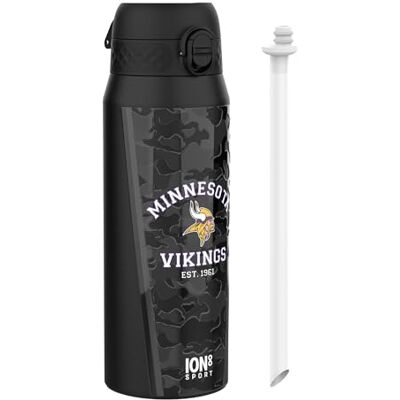 ion8 NFL Minnesota Vikings Trinkflasche Mit Herausnehmbarem Strohhalm, 750ml/24oz, Auslaufsichere Isolierflasche, Leicht Zu Öffnen, Sicherer Verschluss, Spülmaschinenfest, Klappdeckel, Metallflasche ion8 NFL Minnesota Vikings Trinkflasche Mit Herausnehmbarem Strohhalm, 750ml/24oz, Auslaufsichere Isolierflasche, Leicht Zu Öffnen, Sicherer Verschluss, Spülmaschinenfest, Klappdeckel, Metallflasche