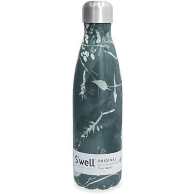 S'well Edelstahl-Wasserflasche, 482 ml, grünes Laub, dreilagig, vakuumisolierte Behälter, hält Getränke 36 Stunden kalt und 18 Stunden heiß, perfekt für unterwegs S'well Edelstahl-Wasserflasche, 482 ml, grünes Laub, dreilagig, vakuumisolierte Behälter, hält Getränke 36 Stunden kalt und 18 Stunden heiß, perfekt für unterwegs
