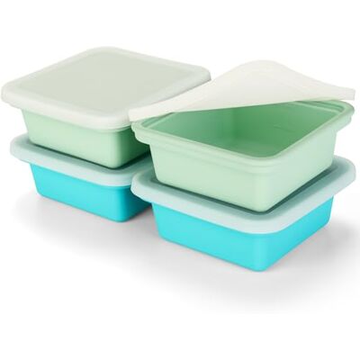 Romon Silikon Gefrierform 4er Set mit Deckel, 500Ml, Bpa-Frei, mit Messskala, Blau & Grün, für Suppen, Lebensmittel und Eiswürfel für Gefrierschrank Romon Silikon Gefrierform 4er Set mit Deckel, 500Ml, Bpa-Frei, mit Messskala, Blau & Grün, für Suppen, Lebensmittel und Eiswürfel für Gefrierschrank
