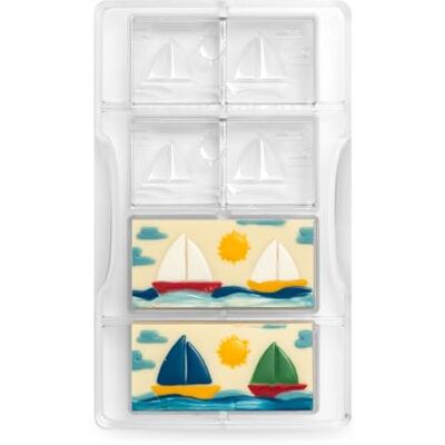 Decora 0050138 PRALINENFORM TÄFELCHEN MIT SEGELBOOTEN Decora 0050138 PRALINENFORM TÄFELCHEN MIT SEGELBOOTEN