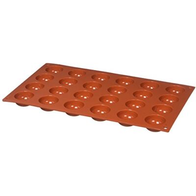 silikomart SF009 Silikonform für POMPONETTE Monoportionen, antihaftbeschichtet, 24 Hohlräume, 1er Pack Kuchenform, Ø 34 h 16 mm, Made in Italy silikomart SF009 Silikonform für POMPONETTE Monoportionen, antihaftbeschichtet, 24 Hohlräume, 1er Pack Kuchenform, Ø 34 h 16 mm, Made in Italy