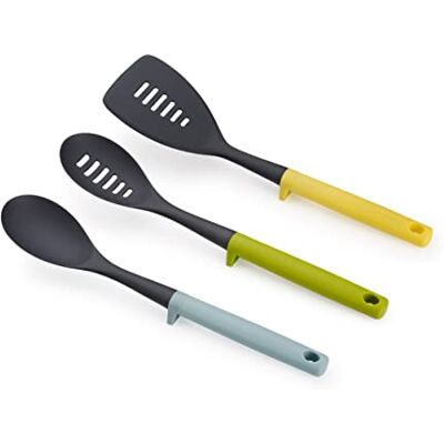 Joseph Joseph Duo 3-teiliges Utensilienset mit integrierter Werkzeugablage, Hygienisches Küchenutensilienset für die Verwendung mit antihaftbeschichtetem Kochgeschirr, Opal Joseph Joseph Duo 3-teiliges Utensilienset mit integrierter Werkzeugablage, Hygienisches Küchenutensilienset für die Verwendung mit antihaftbeschichtetem Kochgeschirr, Opal