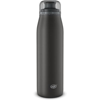 alfi ISO BOTTLE 500ml, schwarz, Isoliertrinkflasche aus Edelstahl, absolut dichter Drehverschluss, hält 12 Stunden heiß, 24 Stunden kalt, Trinkflasche für Kohlensäure, BPA-frei alfi ISO BOTTLE 500ml, schwarz, Isoliertrinkflasche aus Edelstahl, absolut dichter Drehverschluss, hält 12 Stunden heiß, 24 Stunden kalt, Trinkflasche für Kohlensäure, BPA-frei