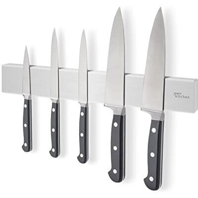 joeji's Kitchen Messerleiste Magnetische 40cm Selbstklebend mit 3M oder Schrauben Edelstahl Wandhalterung Magnetischer Messerhalter für Messer Utensilien Werkzeuge Extra starker Magnet joeji's Kitchen Messerleiste Magnetische 40cm Selbstklebend mit 3M oder Schrauben Edelstahl Wandhalterung Magnetischer Messerhalter für Messer Utensilien Werkzeuge Extra starker Magnet