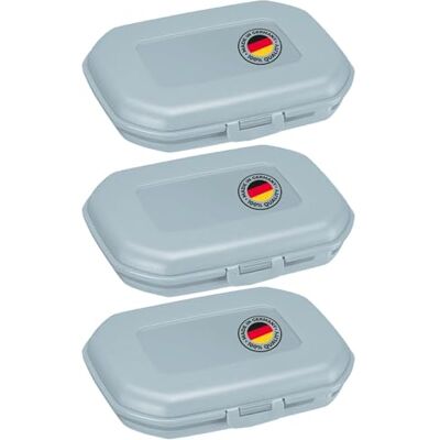 Westmark 3 Brotdosen/Snackboxen -Mini- 300 ml, mit Klick-Verschluss, Höhe: je ca. 3,7 cm, Kunststoff, Blau, 235122EB Westmark 3 Brotdosen/Snackboxen -Mini- 300 ml, mit Klick-Verschluss, Höhe: je ca. 3,7 cm, Kunststoff, Blau, 235122EB