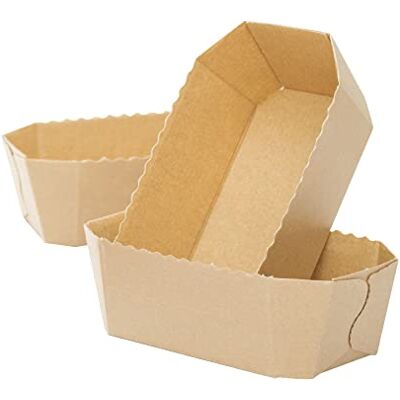 Decora 0320154 30 PCS BROT PAPIER-BACKFORM 15,3 X 8,8 X H 6 CM, Braun Decora 0320154 30 PCS BROT PAPIER-BACKFORM 15,3 X 8,8 X H 6 CM, Braun