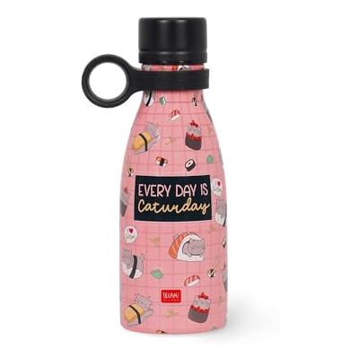 LEGAMI Vacuum Bottle Hot & Cold Mini, Sushi Cat, Leichte und widerstandsfähige Thermosflasche, Hermetischer Verschluss, Abnehmbarer Silikongriff, aus Edelstahl, Fassungsvermögen 300 ml LEGAMI Vacuum Bottle Hot & Cold Mini, Sushi Cat, Leichte und widerstandsfähige Thermosflasche, Hermetischer Verschluss, Abnehmbarer Silikongriff, aus Edelstahl, Fassungsvermögen 300 ml