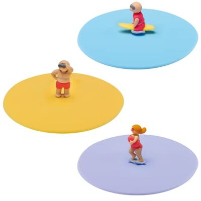 Lurch 210305 Mein Deckel Strandwache 3er Set Glasabdeckungen aus Premium-Platin-Silikon Ø10,5cm, Mittel, Bunt Lurch 210305 Mein Deckel Strandwache 3er Set Glasabdeckungen aus Premium-Platin-Silikon Ø10,5cm, Mittel, Bunt